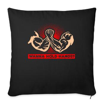 Arm wrestling arm wrestling sport arm wrestling fitness - Sofa pillowcase 17,3'' x 17,3'' (45 x 45 cm) - black - Front