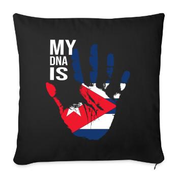 My DNA Is Cuban, Cool Cuba Flag, Cuba Love, Cuba - Sofa pillowcase 17,3'' x 17,3'' (45 x 45 cm) - black - Front