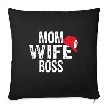 Pompiers Pompier Pompier sexy - Housse de coussin décorative 45 x 45 cm - noir - Devant