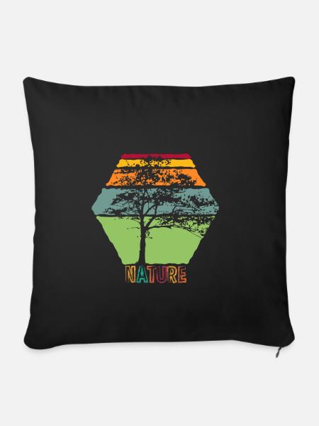 Nature Nature - Sofa pillowcase 17,3'' x 17,3'' (45 x 45 cm) - black