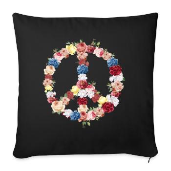 signe de la paix - Housse de coussin décorative 45 x 45 cm - noir - Devant