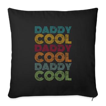 Daddy Cool Father Retro - Sofa pillowcase 17,3'' x 17,3'' (45 x 45 cm) - black - Front