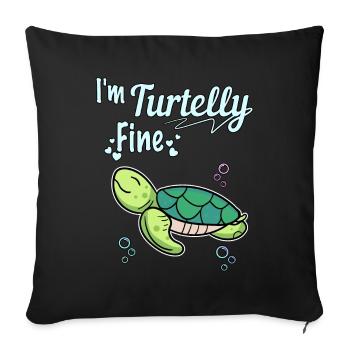 Turtle Turtle Turtelly Fine - Sofa pillowcase 17,3'' x 17,3'' (45 x 45 cm) - black - Front