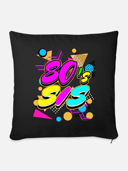 Costume de soirée des années 80 des années 80 des années 80 - Housse de coussin décorative 45 x 45 cm - noir
