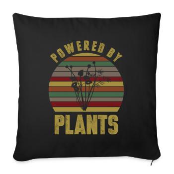 Vegan Vegetarier - Sofakissenbezug 45 x 45 cm - Schwarz - Vorne