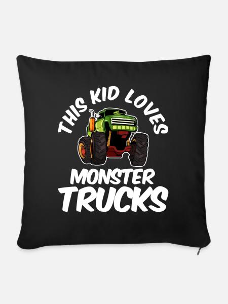 Monstertruck - Sofakissenbezug 45 x 45 cm - Schwarz