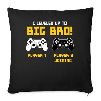 J'ai nivelé jusqu'à Big Bro - Housse de coussin décorative 45 x 45 cm - noir - Devant