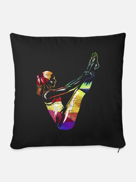 Pilates Geschenk - Sofakissenbezug 45 x 45 cm - Schwarz