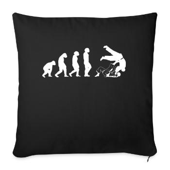 Judo Evolution cool judoka retro gift - Sofa pillowcase 17,3'' x 17,3'' (45 x 45 cm) - black - Front