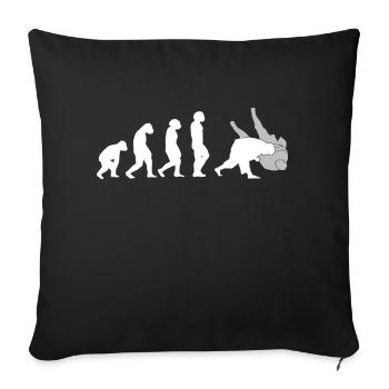 Judo Evolution cool judoka retro gift - Sofa pillowcase 17,3'' x 17,3'' (45 x 45 cm) - black - Front
