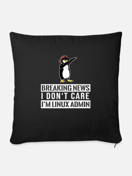 IT Nerd Linux Linux Pinguin Geek Software Engineer - Sofakissenbezug 45 x 45 cm - Schwarz
