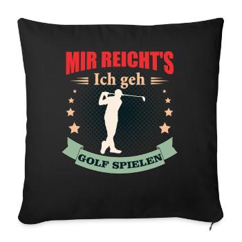 Golf Spruch Lustig Für Damen, Herren Und Kinder - Sofakissenbezug 45 x 45 cm - Schwarz - Vorne