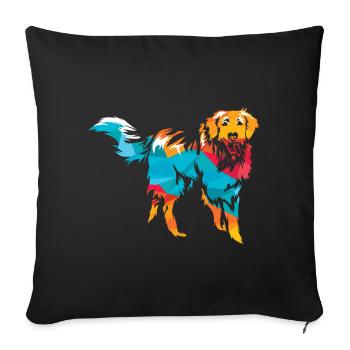 Hovawart - Housse de coussin décorative 45 x 45 cm - noir - Devant