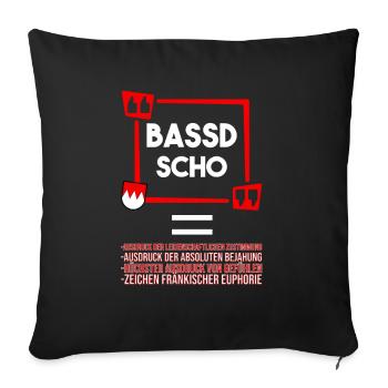 Franken Bassd Scho Erklärung - Sofakissenbezug 45 x 45 cm - Schwarz - Vorne