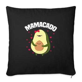 Pregnancy Pregnant Avocado Gift - Sofa pillowcase 17,3'' x 17,3'' (45 x 45 cm) - black - Front