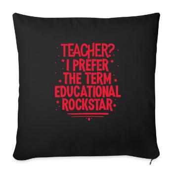 Prof - Housse de coussin décorative 45 x 45 cm - noir - Devant