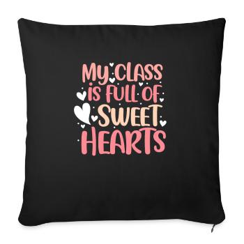 prof - Housse de coussin décorative 45 x 45 cm - noir - Devant