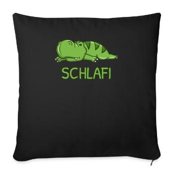 Schlafi Schlaf - Sofakissenbezug 45 x 45 cm - Schwarz - Vorne