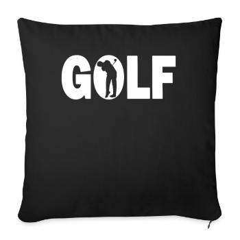 Golf activity - Golfer golfer golf course - Sofa pillowcase 17,3'' x 17,3'' (45 x 45 cm) - black - Front