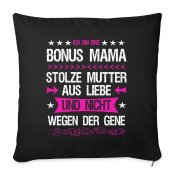 Bonus Mom Mom Stepmother Adoptive Mom Love - Sofa pillowcase 17,3'' x 17,3'' (45 x 45 cm) - black - Front