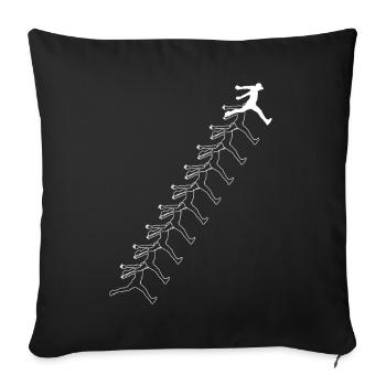 Parkour Sport Freerunning series - Sofa pillowcase 17,3'' x 17,3'' (45 x 45 cm) - black - Front