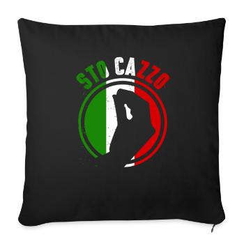 Italy hand sign - Sofa pillowcase 17,3'' x 17,3'' (45 x 45 cm) - black - Front