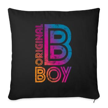 B Boy Breakdance Vintage - Housse de coussin décorative 45 x 45 cm - noir - Devant