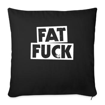 Grosse baise - Housse de coussin décorative 45 x 45 cm - noir - Devant
