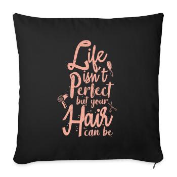 Hairdresser hairdresser - Sofa pillowcase 17,3'' x 17,3'' (45 x 45 cm) - black - Front