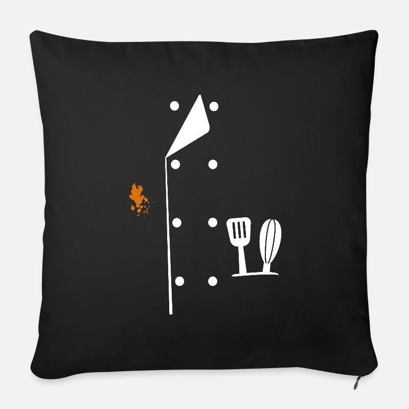 Chef uniforme cuisinier cuisinier chef cadeau - Housse de coussin décorative 45 x 45 cm - noir