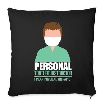 Physiotherapeutin Physiotherapie Git Idee - Sofakissenbezug 45 x 45 cm - Schwarz - Vorne