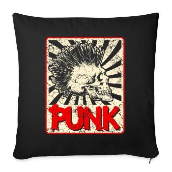 Punk music anarchy punk rock band concert gift - Sofa pillowcase 17,3'' x 17,3'' (45 x 45 cm) - black - Front