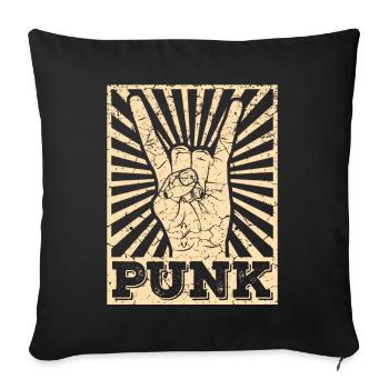 Punk music anarchy punk rock band concert gift - Sofa pillowcase 17,3'' x 17,3'' (45 x 45 cm) - black - Front