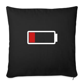 Low battery | for men and women - Sofa pillowcase 17,3'' x 17,3'' (45 x 45 cm) - black - Front