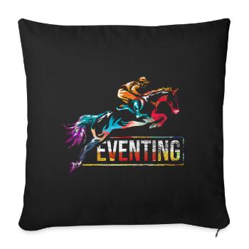Eventing eventing - Sofa pillowcase 17,3'' x 17,3'' (45 x 45 cm) - black - Front
