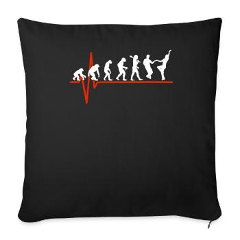 Swing Dance Heartbeat - EVOLUTION OF SWING DANCE - Sofakissenbezug 45 x 45 cm - Schwarz - Vorne