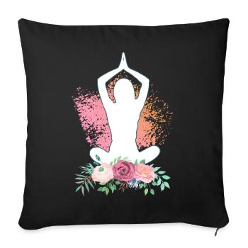 Yoga Clothing Namaste For Women, Men And Children - Sofa pillowcase 17,3'' x 17,3'' (45 x 45 cm) - black - Front