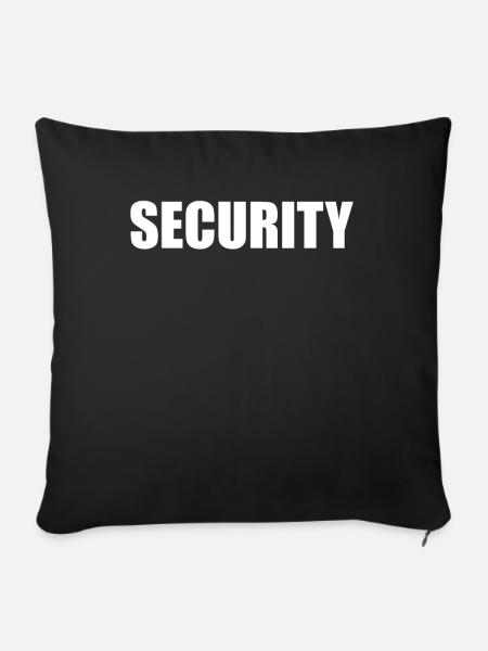 Security - Sicherheitsdienst Firma Mitarbeiter - Sofakissenbezug 45 x 45 cm - Schwarz