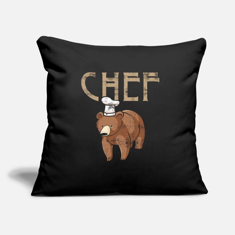 Bear Chef Cooking Kitchen Baking Gift Sofa pillowcase 17,3'' x 17,3'' (45 x 45 cm)