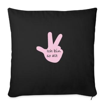 Child i am so old birthday age - Sofa pillowcase 17,3'' x 17,3'' (45 x 45 cm) - black - Front