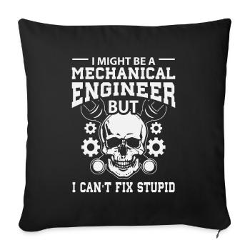 Ingénieur mécanicien ingénieur designer ingénieur - Housse de coussin décorative 45 x 45 cm - noir - Devant
