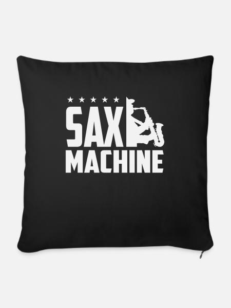Saxophon Sax Machine saxophone - Sofakissenbezug 45 x 45 cm - Schwarz