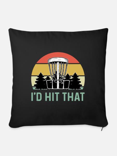 Disc Golf - Sofakissenbezug 45 x 45 cm - Schwarz