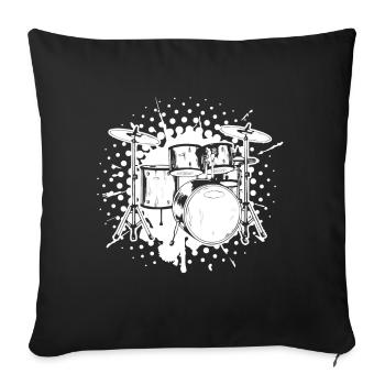 Fier d'être batteur - Housse de coussin décorative 45 x 45 cm - noir - Devant