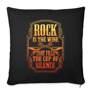 Rock and Roll Retro Rock n Roll music gift - Sofa pillowcase 17,3'' x 17,3'' (45 x 45 cm) - black - Front