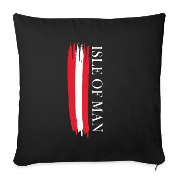 Isle of man colors de pays esquissés - Housse de coussin décorative 45 x 45 cm - noir - Devant