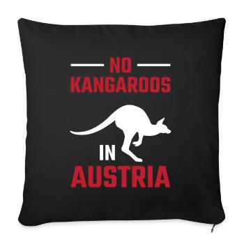 No kangaroos in Austria - Sofa pillowcase 17,3'' x 17,3'' (45 x 45 cm) - black - Front