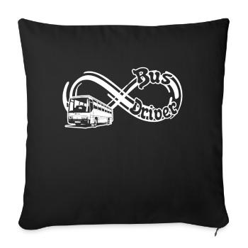 Bus Driver Infinity Bus Driver - Sofa pillowcase 17,3'' x 17,3'' (45 x 45 cm) - black - Front