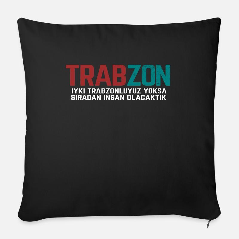 Trabzon - Sofakissenbezug 45 x 45 cm - Schwarz