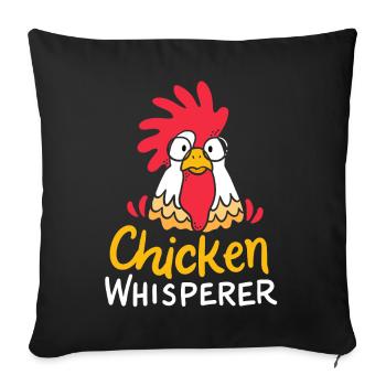 Chicken Chicken Farmer - Sofa pillowcase 17,3'' x 17,3'' (45 x 45 cm) - black - Front